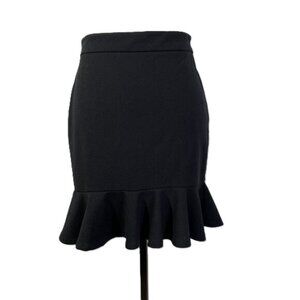 Forever 21 Ruffle Hi Low Mini Skirt Black Size M